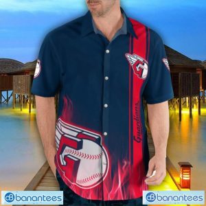 Cleveland Guardians Flame Designs 3D Hawaiian Shirt Special Gift For Fans Product Photo 3