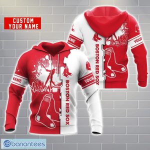 Boston Red Sox AOP Hoodie Custom Name Unisex Hoodie Zip Hoodie For Men And Women Product Photo 2