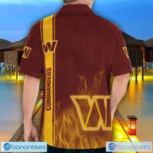 Washington Commanders Flame Designs 3D Hawaiian Shirt Special Gift For Fans Product Photo 2