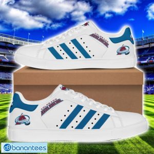 Colorado Avalanche Low Top Skate Shoes Stan Smith For Men And Women Blue Striped Product Photo 1