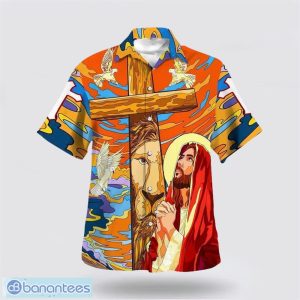 Jesus Prayer Lion Cross Hawaiian Shirt Summer Gift For Men And Women Product Photo 1