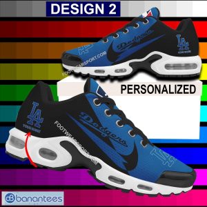 Custom Name MLB Los Angeles Dodgers Air Cushion Sport Shoes Design Logo Gift TN Sneaker Fans - Style 2 MLB Los Angeles Dodgers Air Cushion Sport Shoes Personalized