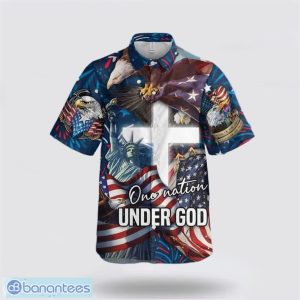 Jesus One Nation Under God Design Hawaiian Shirt Holiday Summer Gift Product Photo 1