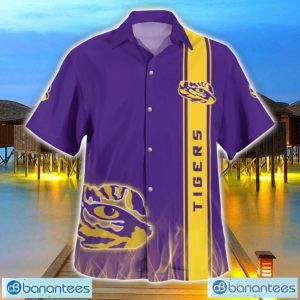 LSU Tigers Flame Designs 3D Hawaiian Shirt Special Gift For Fans Product Photo 1