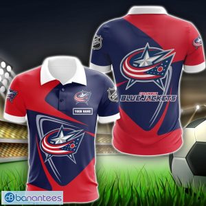Columbus Blue Jackets Big Logo Team 3D Polo Shirt Sport Gift For Men Women Product Photo 1