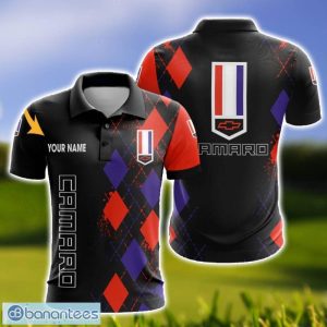 Chevrolet Camaro Caro And Logo 3D Polo Shirt For Men Limited Custom Name Product Photo 1