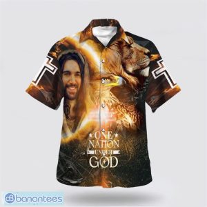 Jesus Smile Eagle One Nation Under God Hawaiian Shirt Summer Gift For Men And Women Product Photo 1