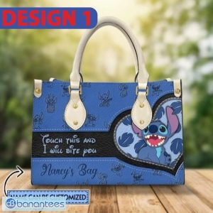 Cute Stitch Lilo and Stitch bag Personalized Leather Handbag - Cute Stitch Handbag, Lilo and Stitch leather bag Personalized Design 1