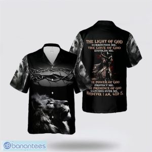 Jesus Lion Of God Shirt The Light Of God Surround Me Son Of God Gifts Hawaiian Shirt Holiday Summer Gift Product Photo 1