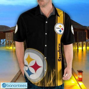 Pittsburgh Steelers Flame Designs 3D Hawaiian Shirt Special Gift For Fans Product Photo 3