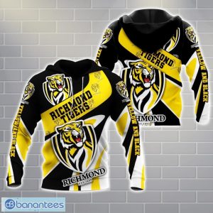 Richmond Tigers Yellow And Black 3D Hoodie Zip Hoodie For Fans All Over Printed Unisex Hoodie Product Photo 2