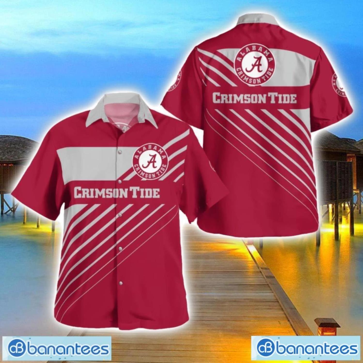 alabama crimson tidehawaii shirt 3d full printed beach shirt for men and women image Alabama Crimson TideHawaii Shirt 3D Full Printed Beach Shirt For Men And Women Product Photo 1