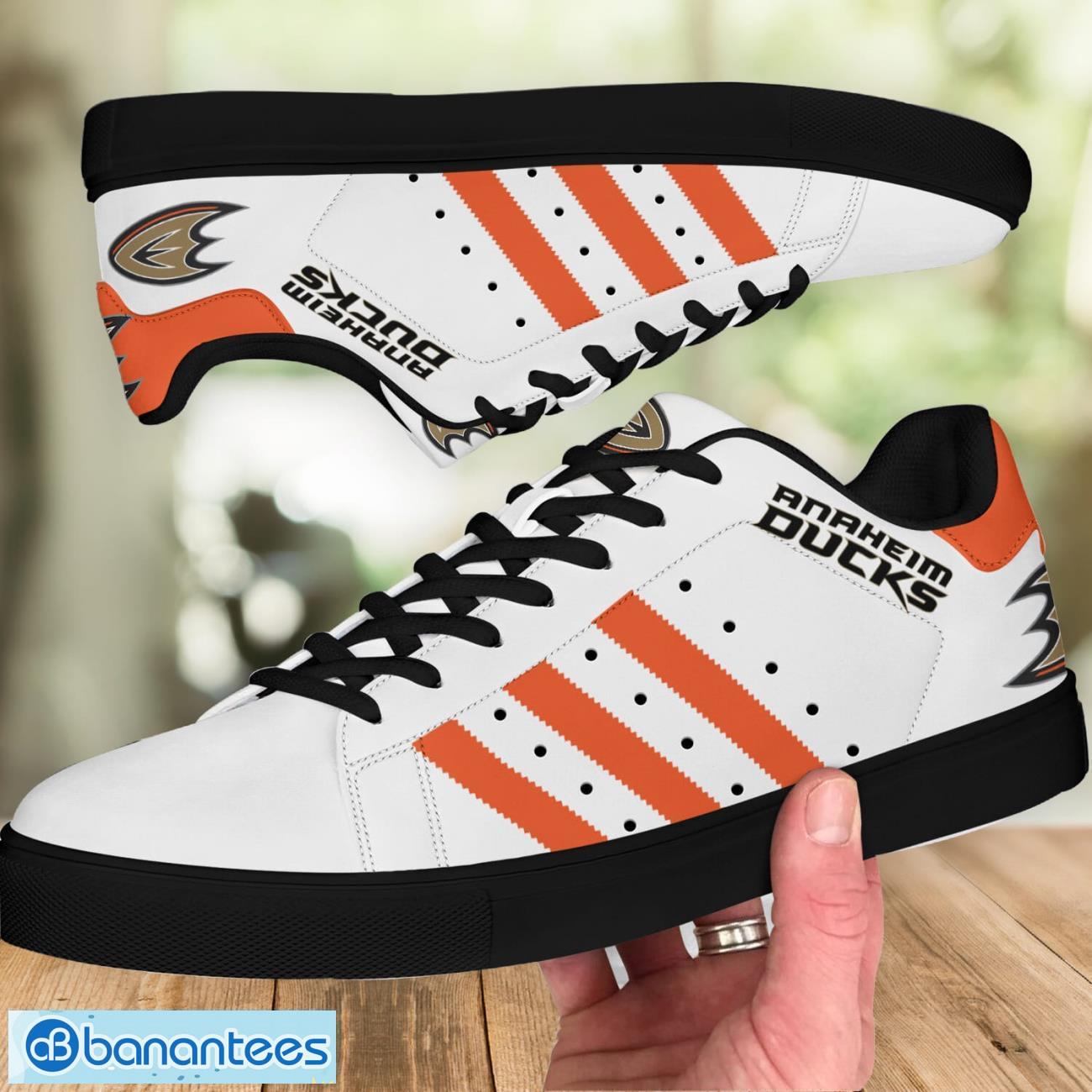 Anaheim Ducks Stan Smith Low Top Skate Shoes Trending Sport Team Gift Anaheim Ducks Stan Smith Low Top Skate Shoes Trending Sport Team Gift Product Photo 4