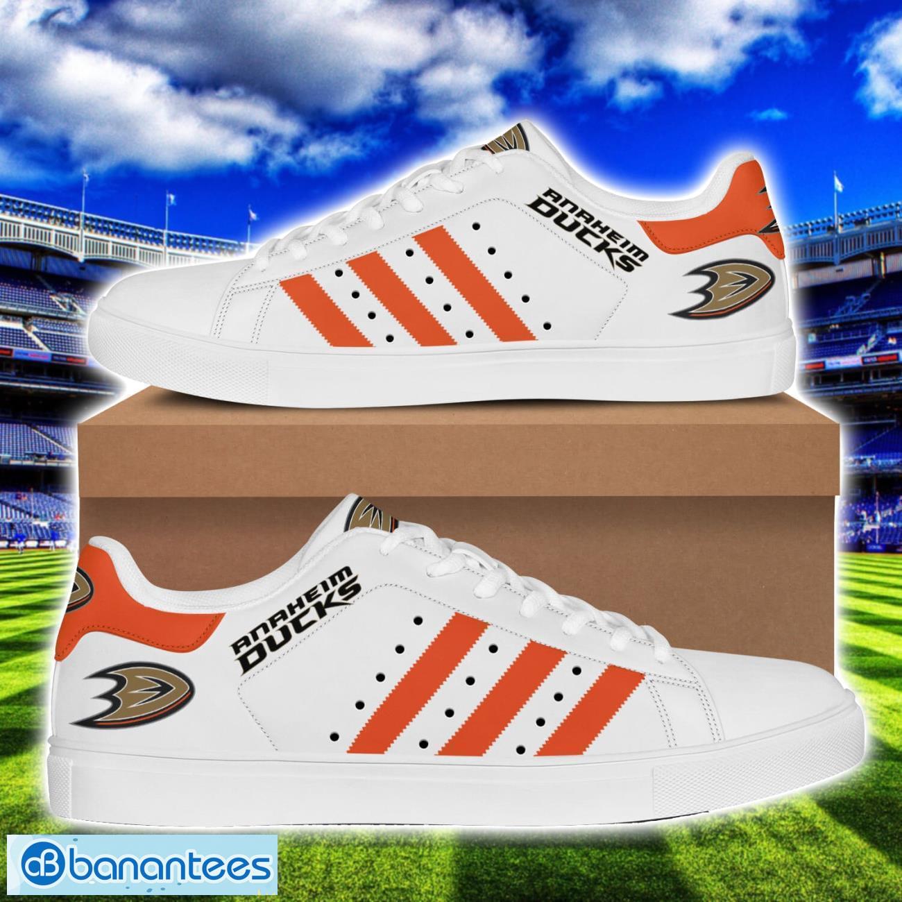 anaheim ducks stan smith low top skate shoes trending sport team gift image Anaheim Ducks Stan Smith Low Top Skate Shoes Trending Sport Team Gift Product Photo 1