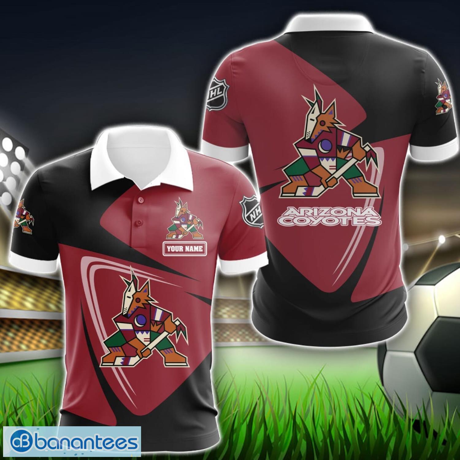 arizona coyotes big logo team 3d polo shirt sport gift for men women image Arizona Coyotes Big Logo Team 3D Polo Shirt Sport Gift For Men Women Product Photo 1