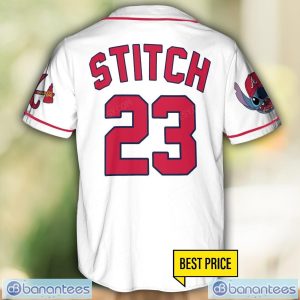 Atlanta Braves Lilo and Stitch White Baseball Jersey Shirt For Stitch Lover Custom Name Number Product Photo 3