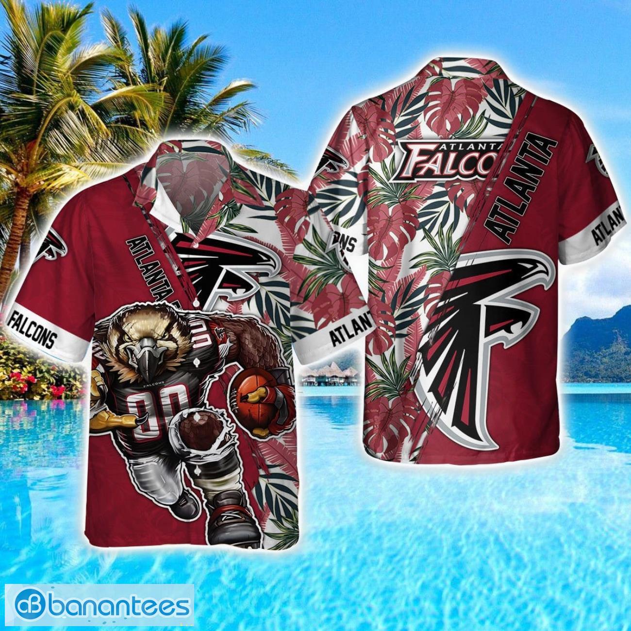 atlanta falcons mascot team 3d hawaiian shirt sport fans summer gift image Atlanta Falcons Mascot Team 3D Hawaiian Shirt Sport Fans Summer Gift Product Photo 1