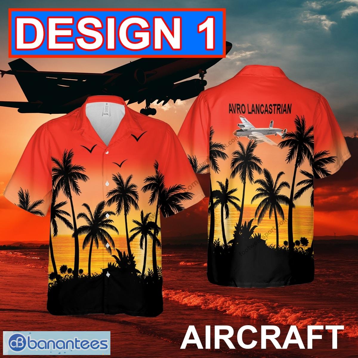 Avro Lancastrian Aircraft AOP Hawaiian Shirt Red Color For Beach - Avro Lancastrian Aircraft Hawaiian Shirt Multi Design 1