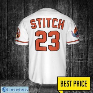 Baltimore Orioles Lilo and Stitch White Baseball Jersey Shirt For Stitch Lover Custom Name Number Product Photo 3