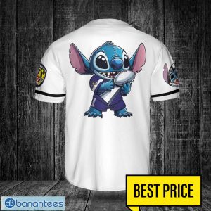 Baltimore Ravens Lilo and Stitch White Baseball Jersey Shirt For Stitch Lover Product Photo 3