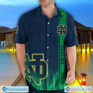 Notre Dame Fighting Irish Flame Designs 3D Hawaiian Shirt Special Gift For Fans Product Photo 3