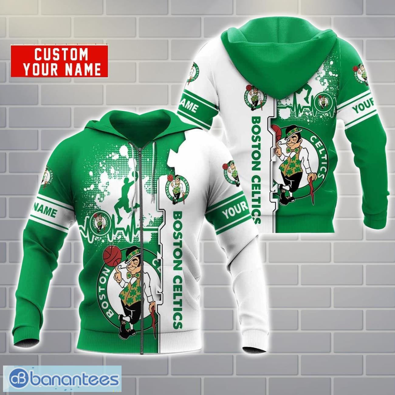 boston celtics aop hoodie custom name unisex hoodie zip hoodie for men and women image Boston Celtics AOP Hoodie Custom Name Unisex Hoodie Zip Hoodie For Men And Women Product Photo 1