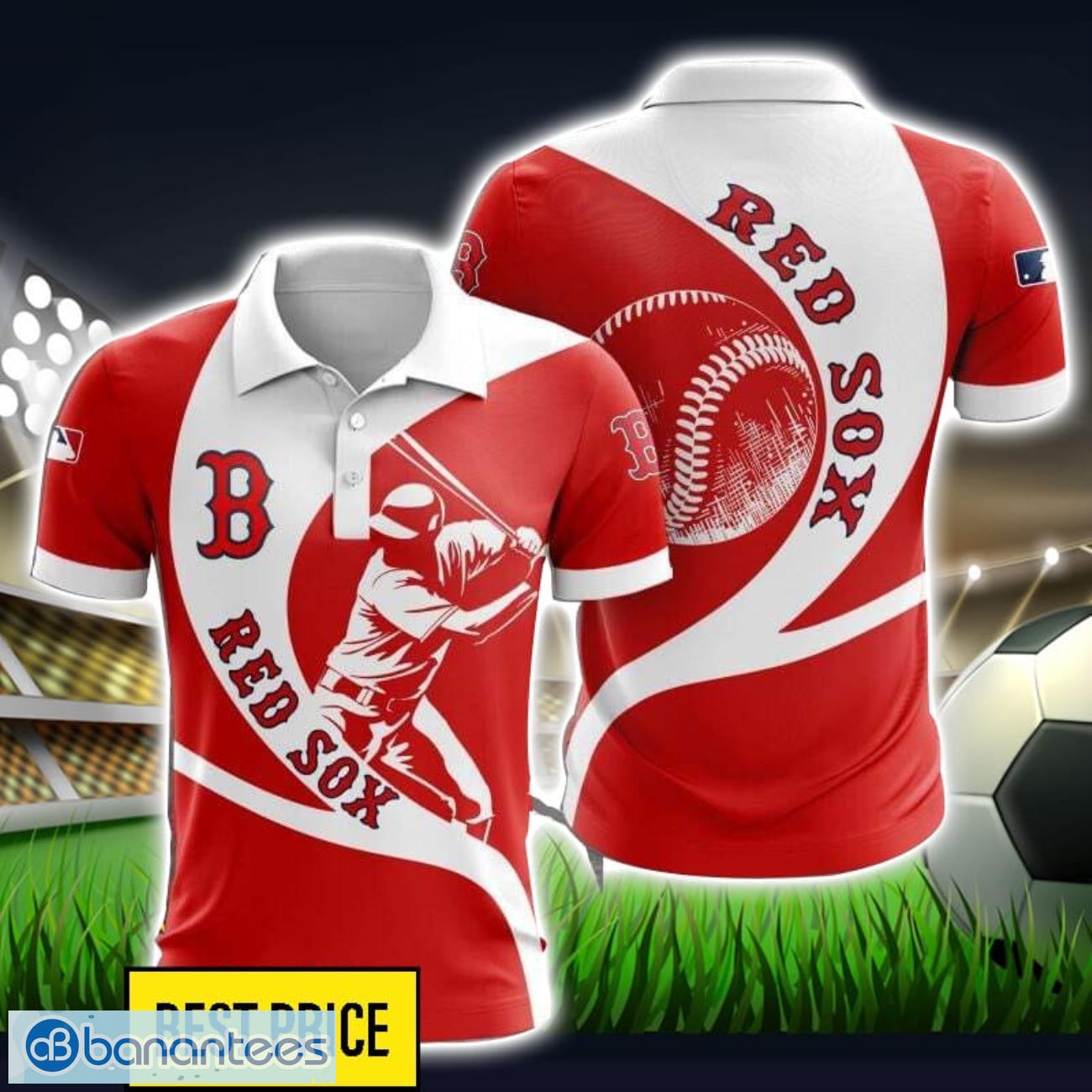 boston red sox 3d polo shirt for team new trending gift image Boston Red Sox 3D Polo Shirt For Team New Trending Gift Product Photo 1