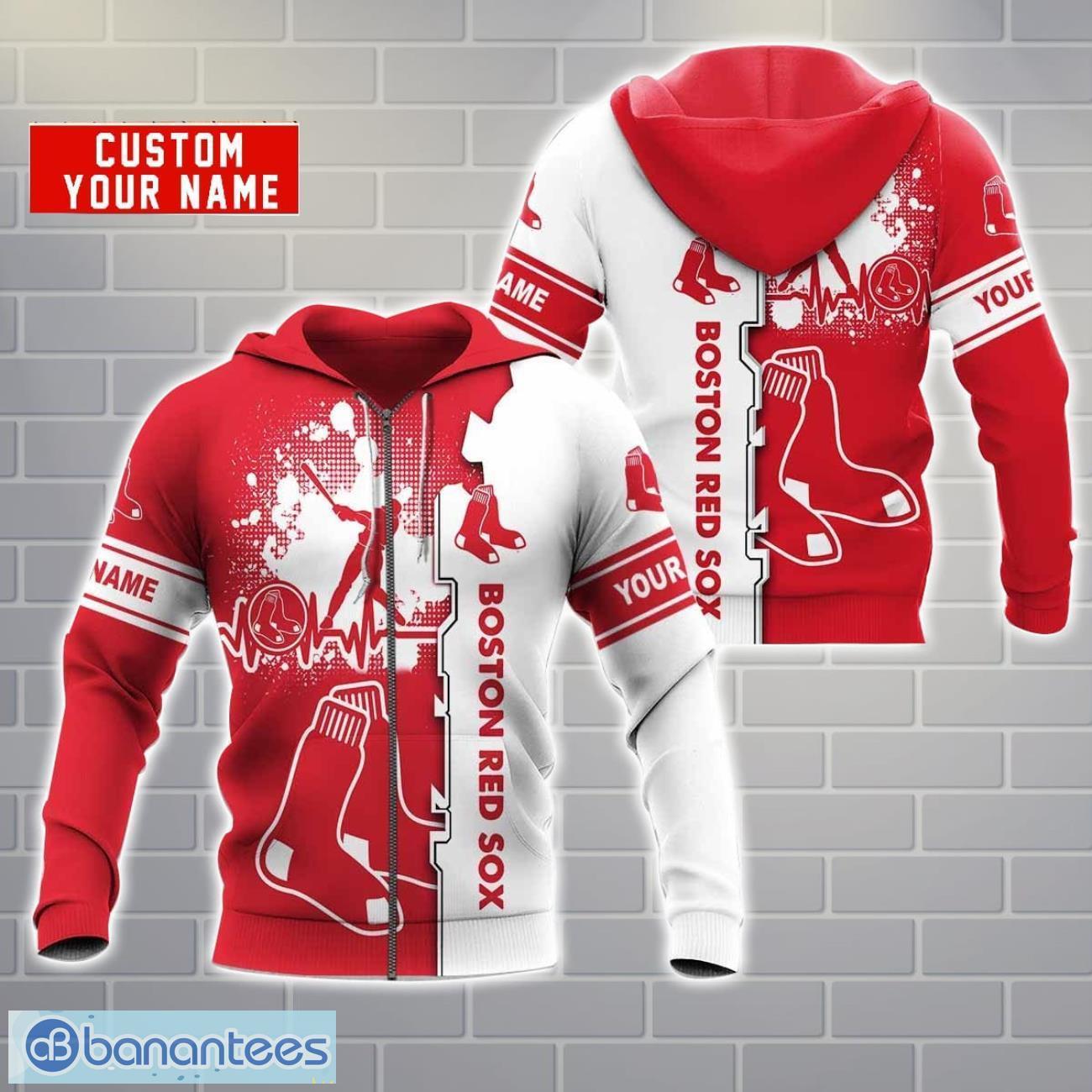boston red sox aop hoodie custom name unisex hoodie zip hoodie for men and women image Boston Red Sox AOP Hoodie Custom Name Unisex Hoodie Zip Hoodie For Men And Women Product Photo 1