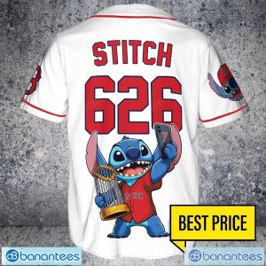 Boston Red Sox Lilo And Stitch 3D Baseball Jersey Shirt Custom Name And Number Product Photo 3