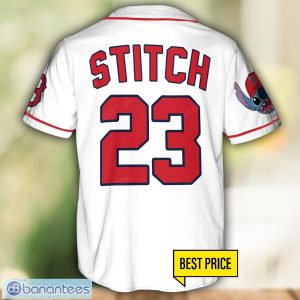 Boston Red Sox Lilo and Stitch White Baseball Jersey Shirt For Stitch Lover Custom Name Number Product Photo 3
