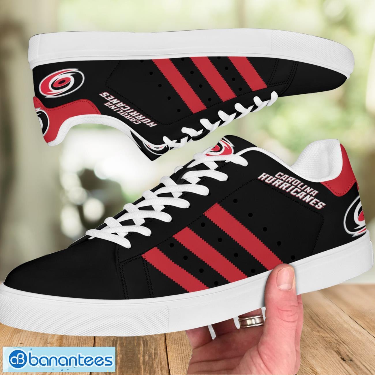 carolina hurricanes low top skate shoes limited version men women shoes 1 image Carolina Hurricanes Low Top Skate Shoes Limited Version Men Women Shoes Product Photo 2