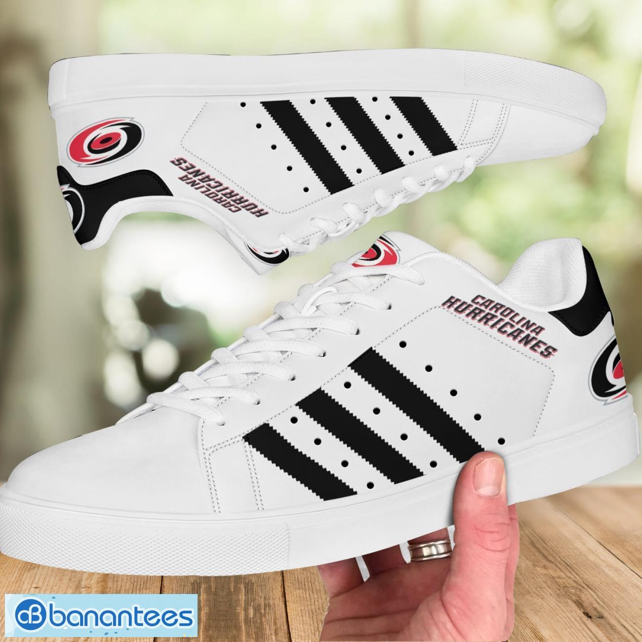 Carolina Hurricanes Low Top Skate Shoes Stan Smith For Men And Women Carolina Hurricanes Low Top Skate Shoes Stan Smith For Men And Women Product Photo 2