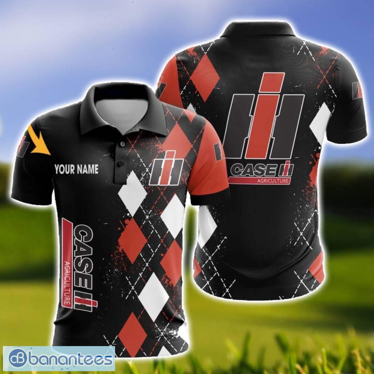 case ih caro and logo 3d polo shirt for men limited custom name image Case IH Caro And Logo 3D Polo Shirt For Men Limited Custom Name Product Photo 1