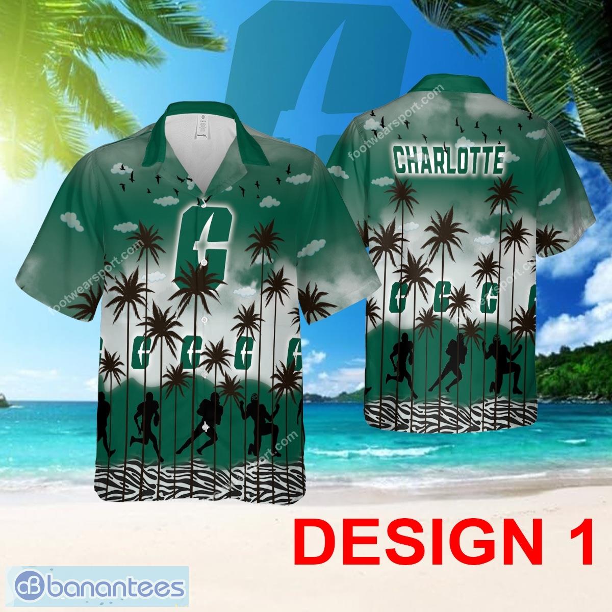 Charlotte 49ers Hawaiian Shirt Pattern Coconut Tree For Men And Women - Design 1 NCAA Charlotte 49ers Hawaiian Shirt Tree Pattern