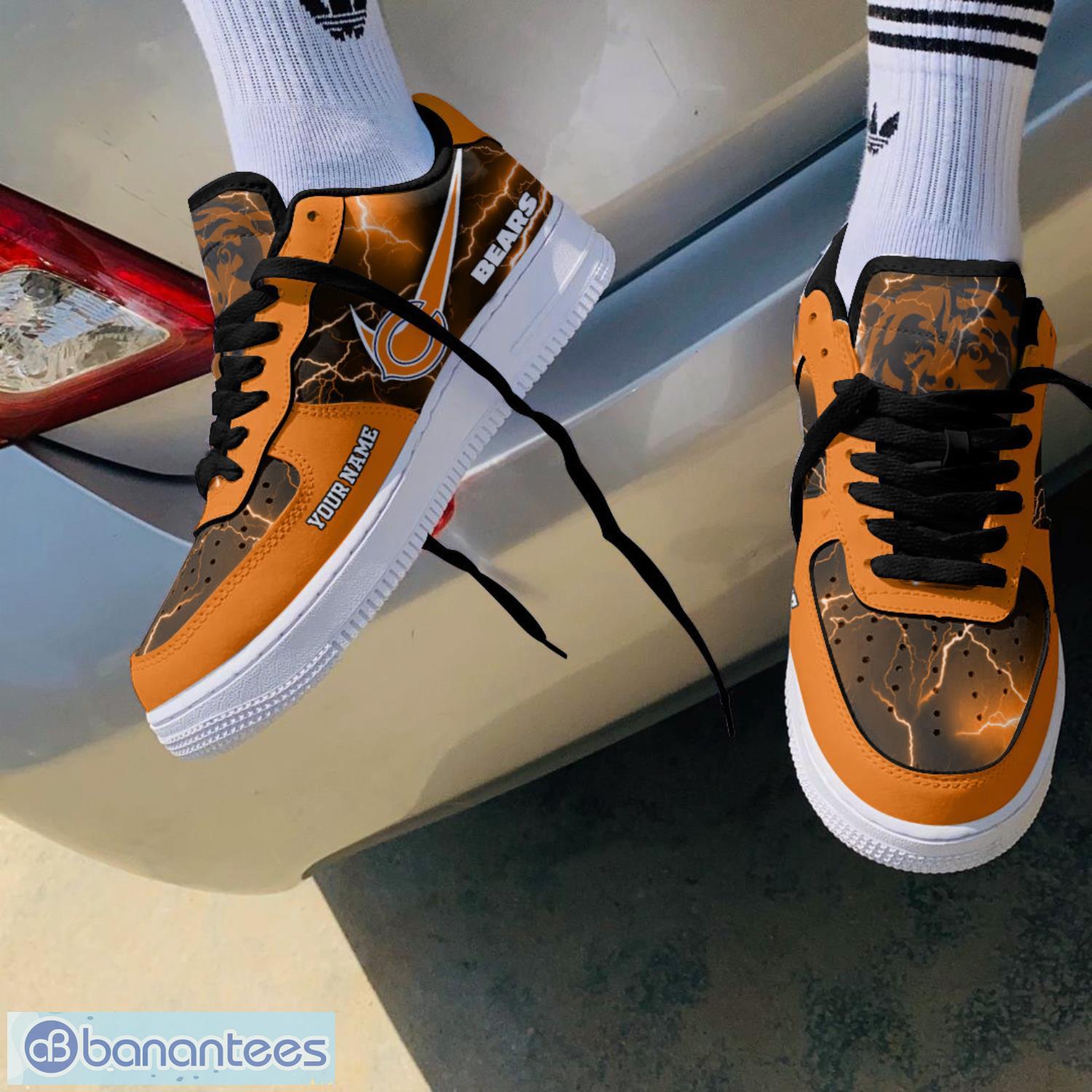 chicago bears custom name 3d air force shoes af1 shoes sneakers design trend limited for fans 1 image Chicago Bears Custom Name 3D Air Force Shoes AF1 Shoes Sneakers Design Trend Limited For Fans Product Photo 2