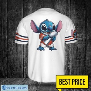 Chicago Bears Lilo and Stitch White Baseball Jersey Shirt For Stitch Lover Product Photo 3