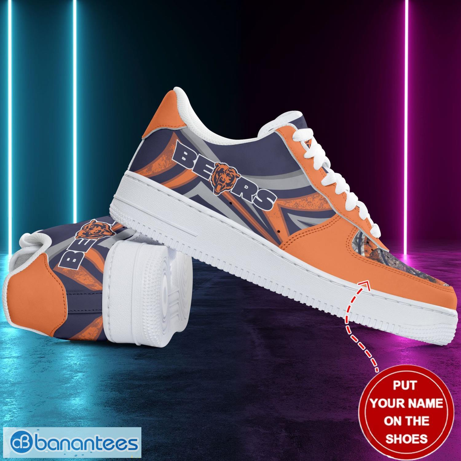chicago bears personalized air force 1 shoes team sneakers 1 image Chicago Bears Personalized Air Force 1 Shoes Team Sneakers Product Photo 2