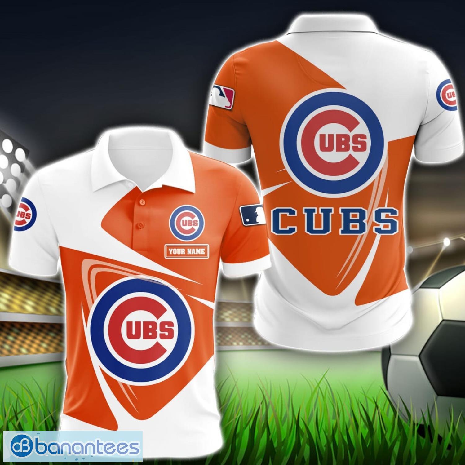 chicago cubs big logo team 3d polo shirt sport gift for men women image Chicago Cubs Big Logo Team 3D Polo Shirt Sport Gift For Men Women Product Photo 1