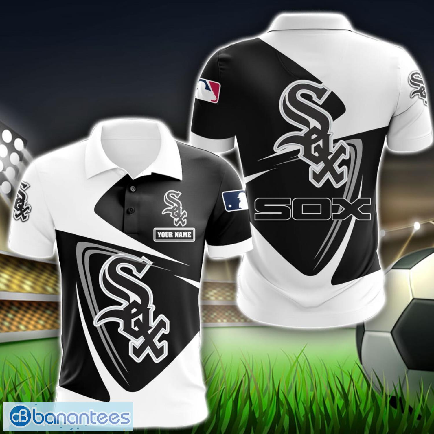 chicago white sox big logo team 3d polo shirt sport gift for men women image Chicago White Sox Big Logo Team 3D Polo Shirt Sport Gift For Men Women Product Photo 1
