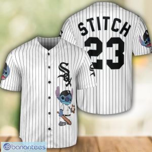 Chicago White Sox Lilo and Stitch White Baseball Jersey Shirt For Stitch Lover Custom Name Number Product Photo 1