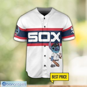 Chicago White Sox Lilo and Stitch White Baseball Jersey Shirt For Stitch Lover Sport Gift Custom Name Number Product Photo 2