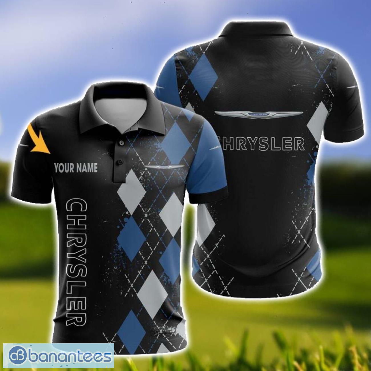 chrysler caro and logo 3d polo shirt for men limited custom name image Chrysler Caro And Logo 3D Polo Shirt For Men Limited Custom Name Product Photo 1