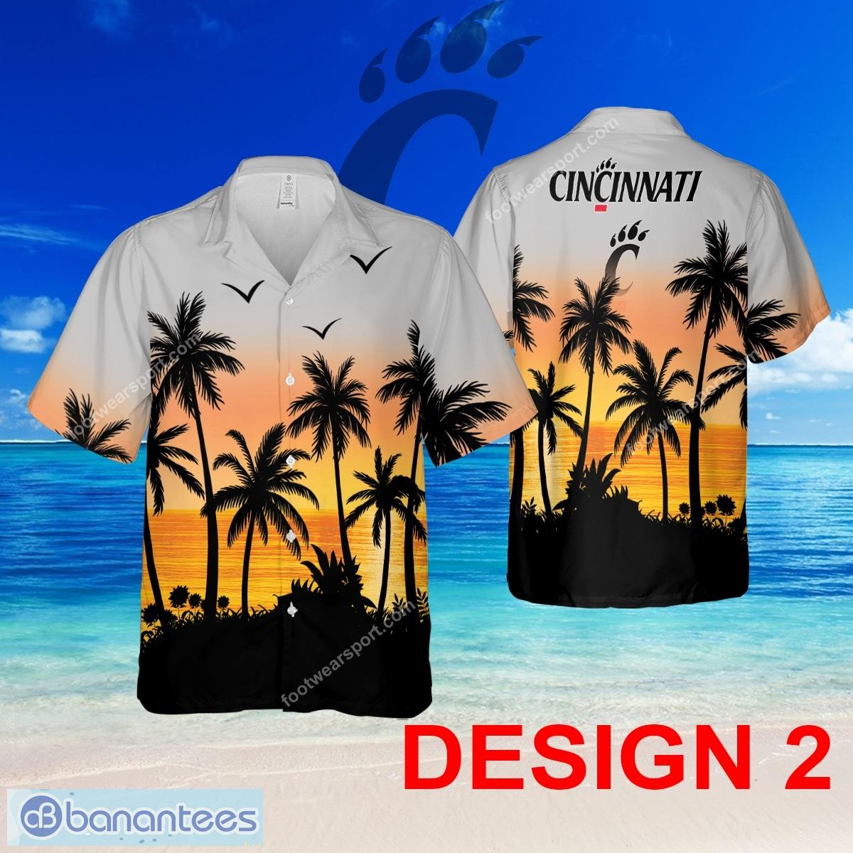 cincinnati bearcats hawaiian shirt pattern coconut tree aop for beach 1 image Cincinnati Bearcats Hawaiian Shirt Pattern Coconut Tree AOP For Beach - Design 2 NCAA Cincinnati Bearcats Hawaiian Shirt Tree Pattern