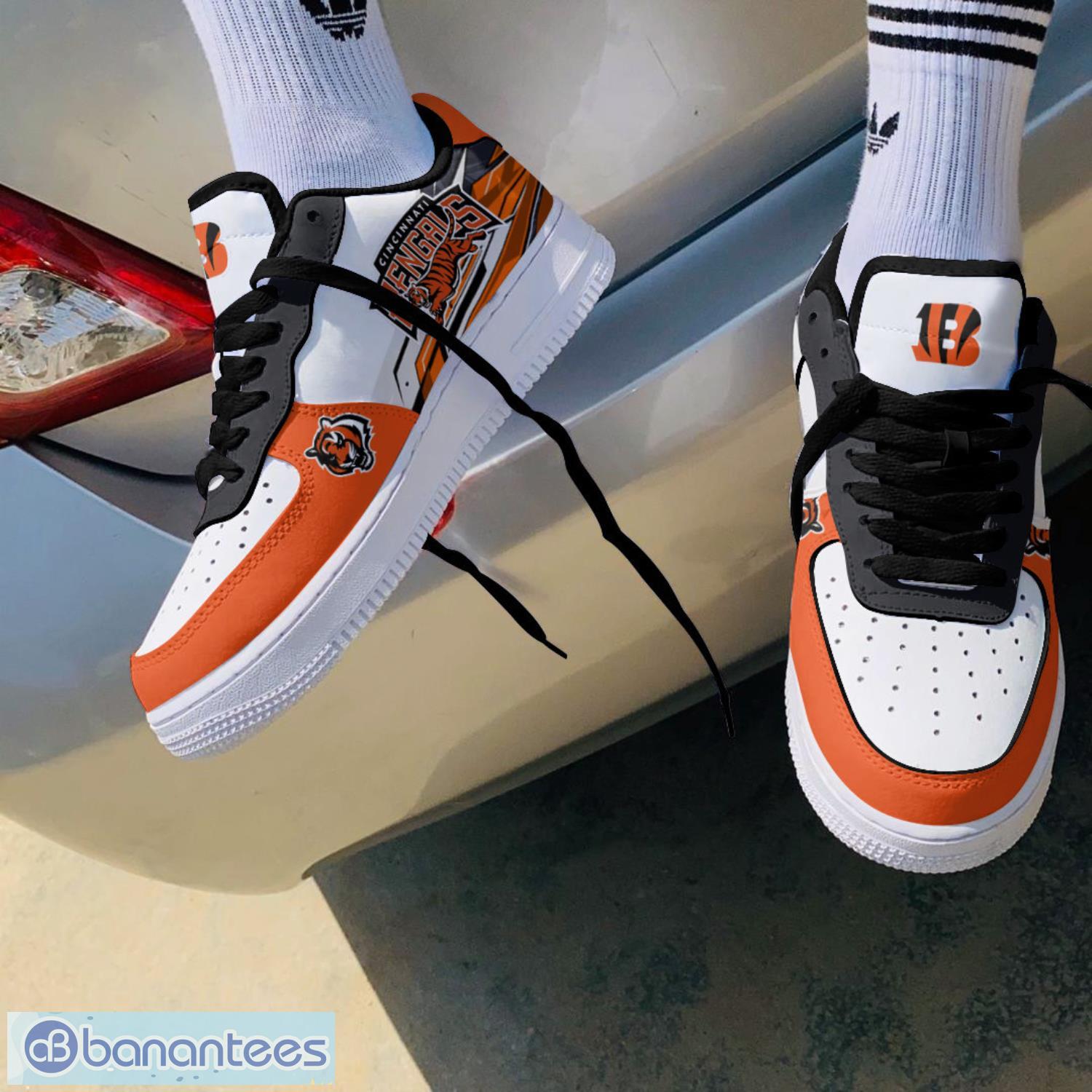 cincinnati bengals air force shoes af1 shoes sneakers sport shoes image Cincinnati Bengals Air Force Shoes AF1 Shoes Sneakers Sport Shoes Product Photo 1