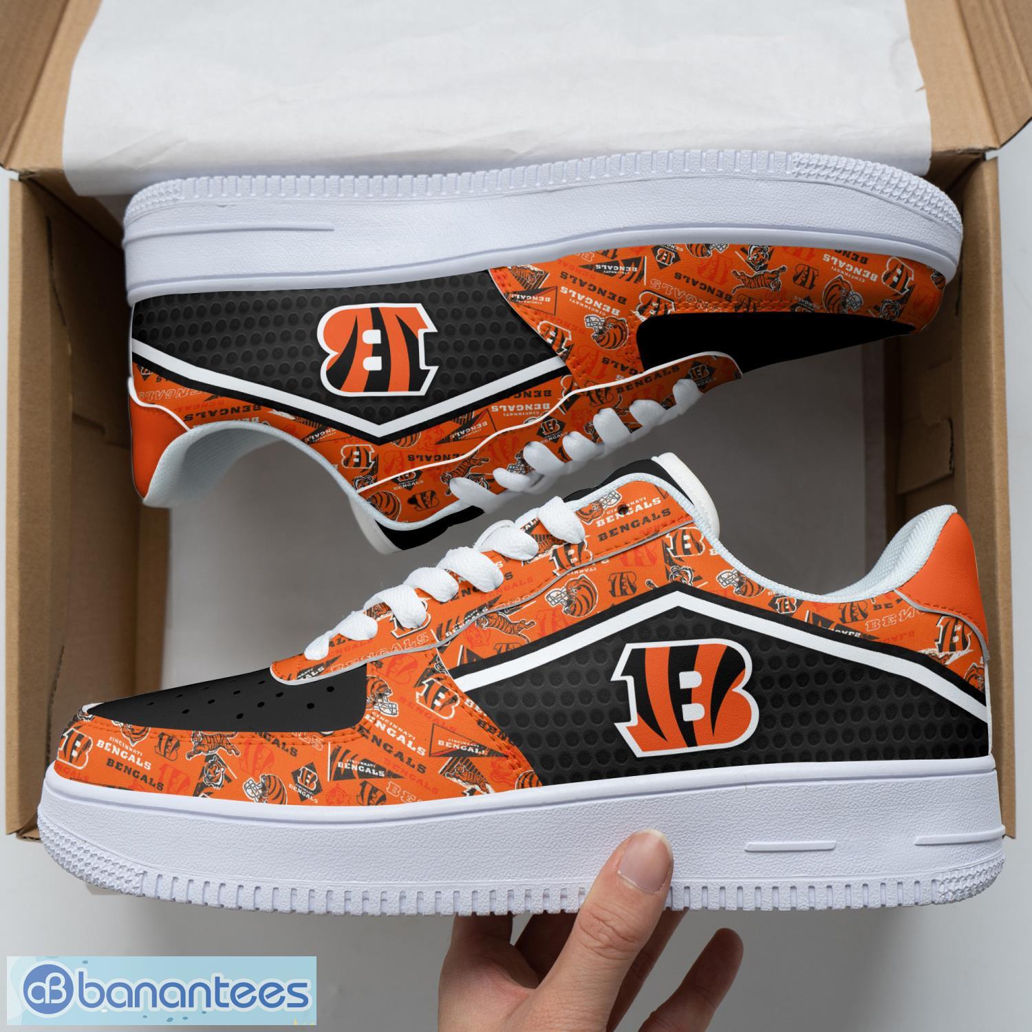cincinnati bengals new trending gift sneakers 3d air force shoes af1 shoes 1 image Cincinnati Bengals New Trending Gift Sneakers 3D Air Force Shoes AF1 Shoes Product Photo 2