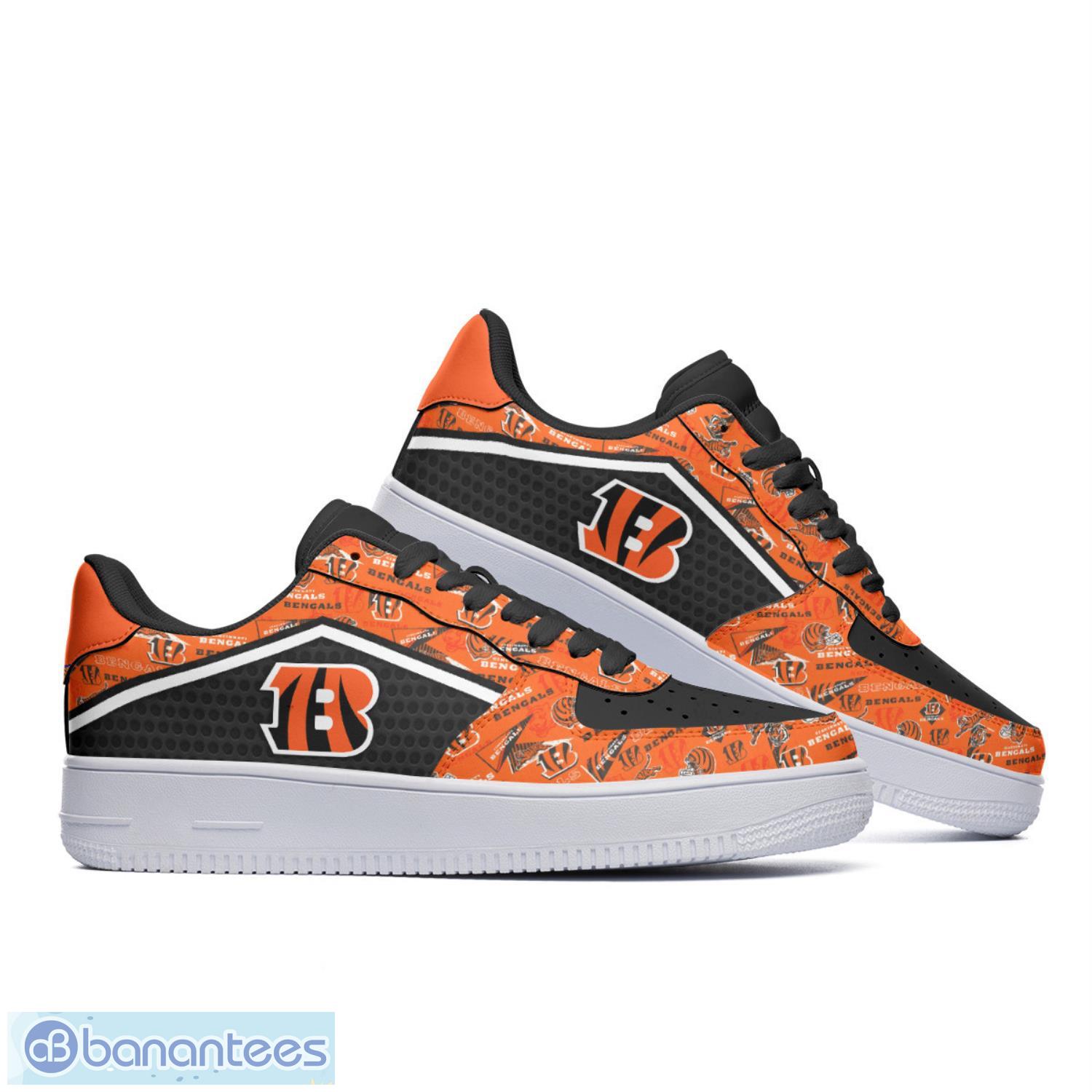 cincinnati bengals new trending gift sneakers 3d air force shoes af1 shoes image Cincinnati Bengals New Trending Gift Sneakers 3D Air Force Shoes AF1 Shoes Product Photo 1