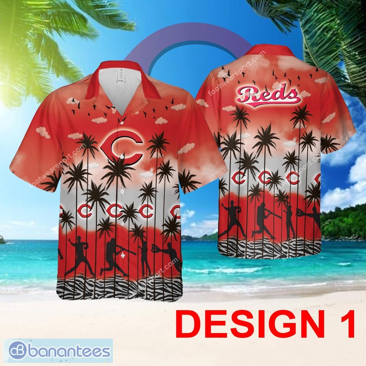 Cincinnati Reds 3D Hawaiian Shirt Pattern Coconut Tree Special Gifts - Design 1 MLB Cincinnati Reds Hawaiian Shirt Tree Pattern