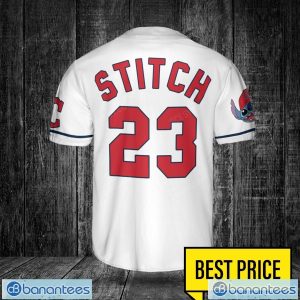 Cleveland Guardians Lilo and Stitch White Baseball Jersey Shirt For Stitch Lover Custom Name Number Product Photo 3