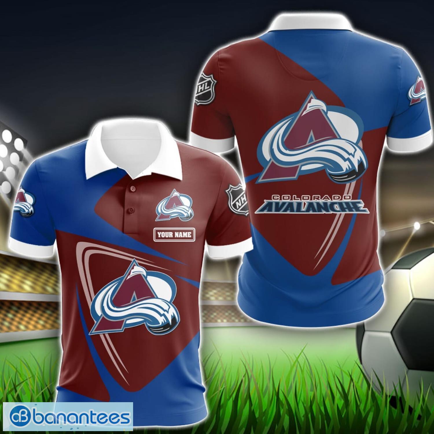 colorado avalanche big logo team 3d polo shirt sport gift for men women image Colorado Avalanche Big Logo Team 3D Polo Shirt Sport Gift For Men Women Product Photo 1