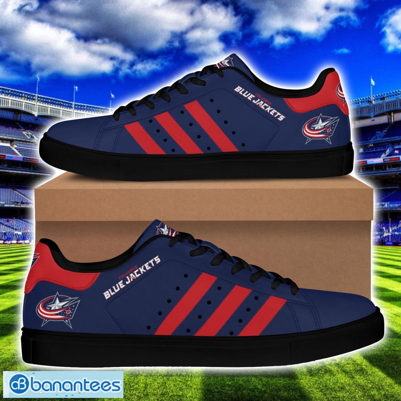 columbus blue jackets team low top skate shoes for men and women 2 image Columbus Blue Jackets Team Low Top Skate Shoes For Men And Women Product Photo 3